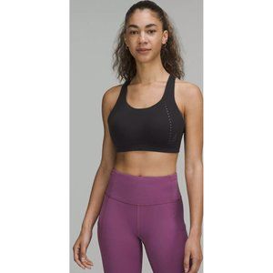 NWT Lululemon Size 32DD Air Support Bra BLK/ASGY Black MSRP $98 BRAND NEW w/TAGS